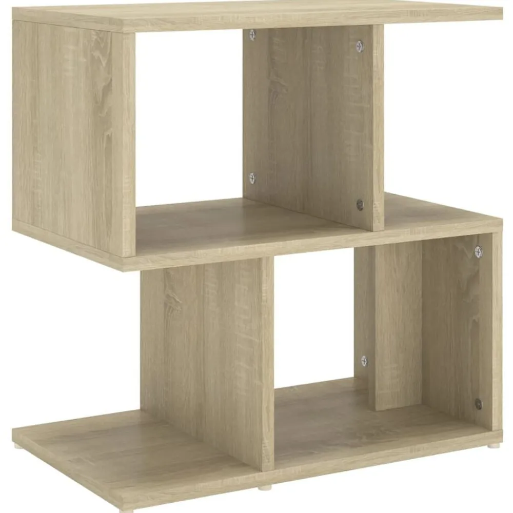 vidaXL Mesita de noche madera contrachapada 50x30x51,5cm Roble Sonoma New