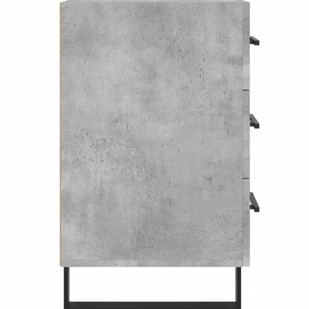 vidaXL Mesas-Mesita de noche madera de ingeniería gris hormigón 40x40x66 cm
