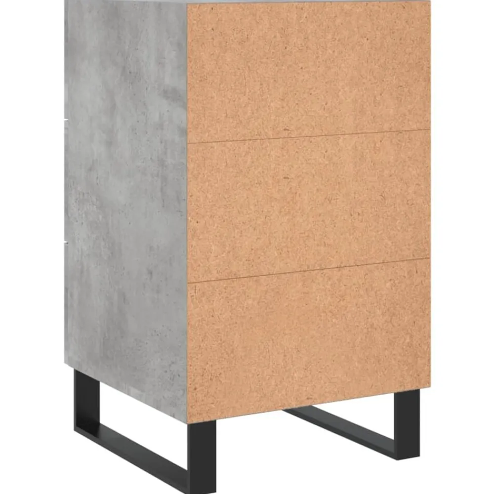 vidaXL Mesas-Mesita de noche madera de ingeniería gris hormigón 40x40x66 cm