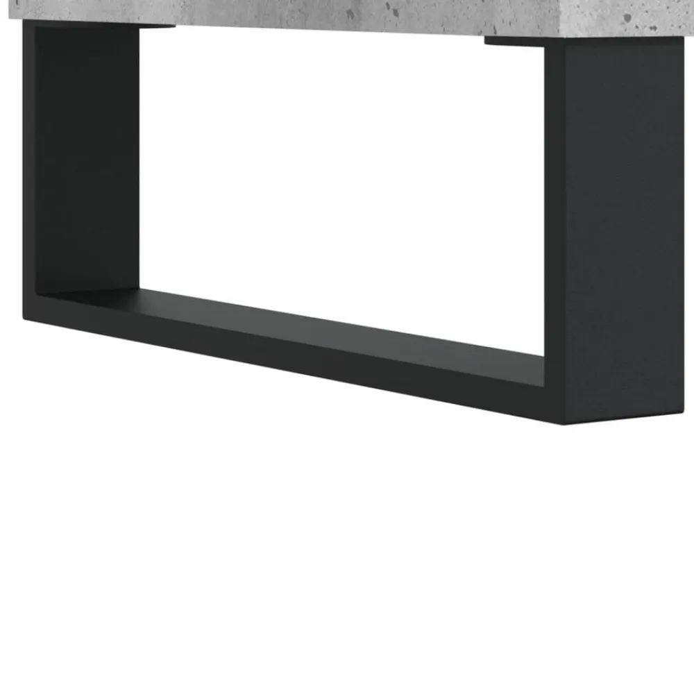 vidaXL Mesas-Mesita de noche madera de ingeniería gris hormigón 40x40x66 cm