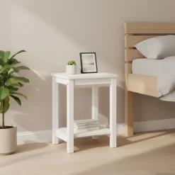 vidaXL Mesas-Mesita de noche madera maciza de pino 35x30x47 cm