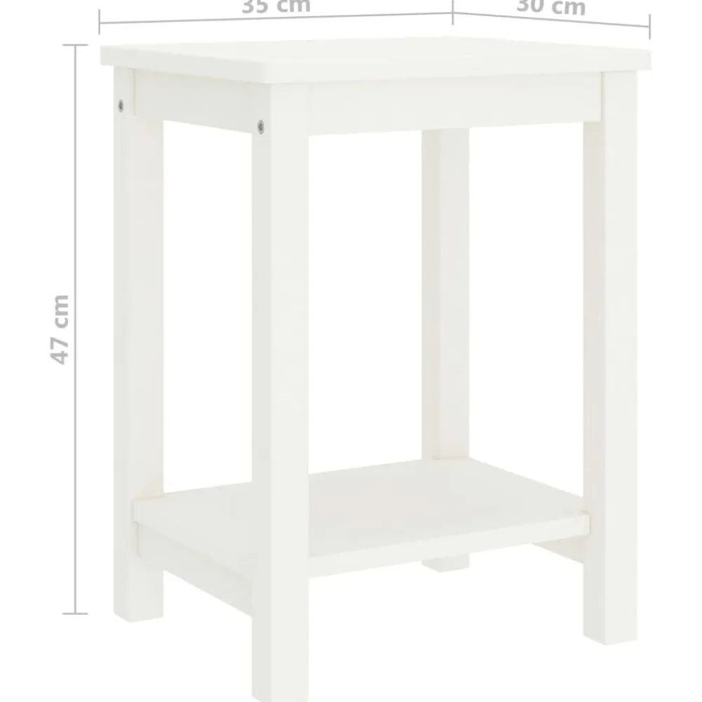 vidaXL Mesas-Mesita de noche madera maciza de pino 35x30x47 cm