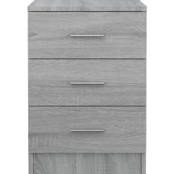 vidaXL Mesita de noche madera contrachapada 38x35x56 cm Gris sonoma Online
