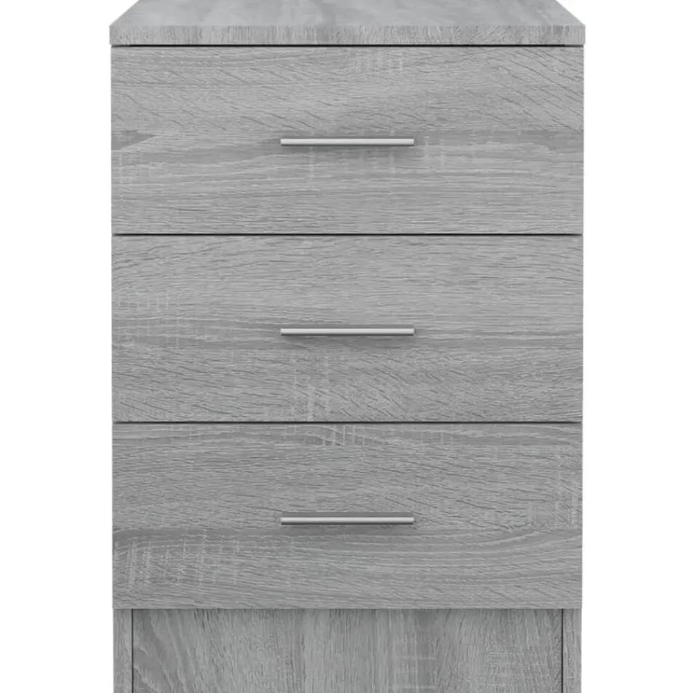 vidaXL Mesita de noche madera contrachapada 38x35x56 cm Gris sonoma Online