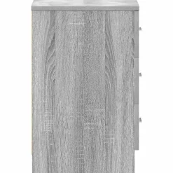 vidaXL Mesita de noche madera contrachapada 38x35x56 cm Gris sonoma Online