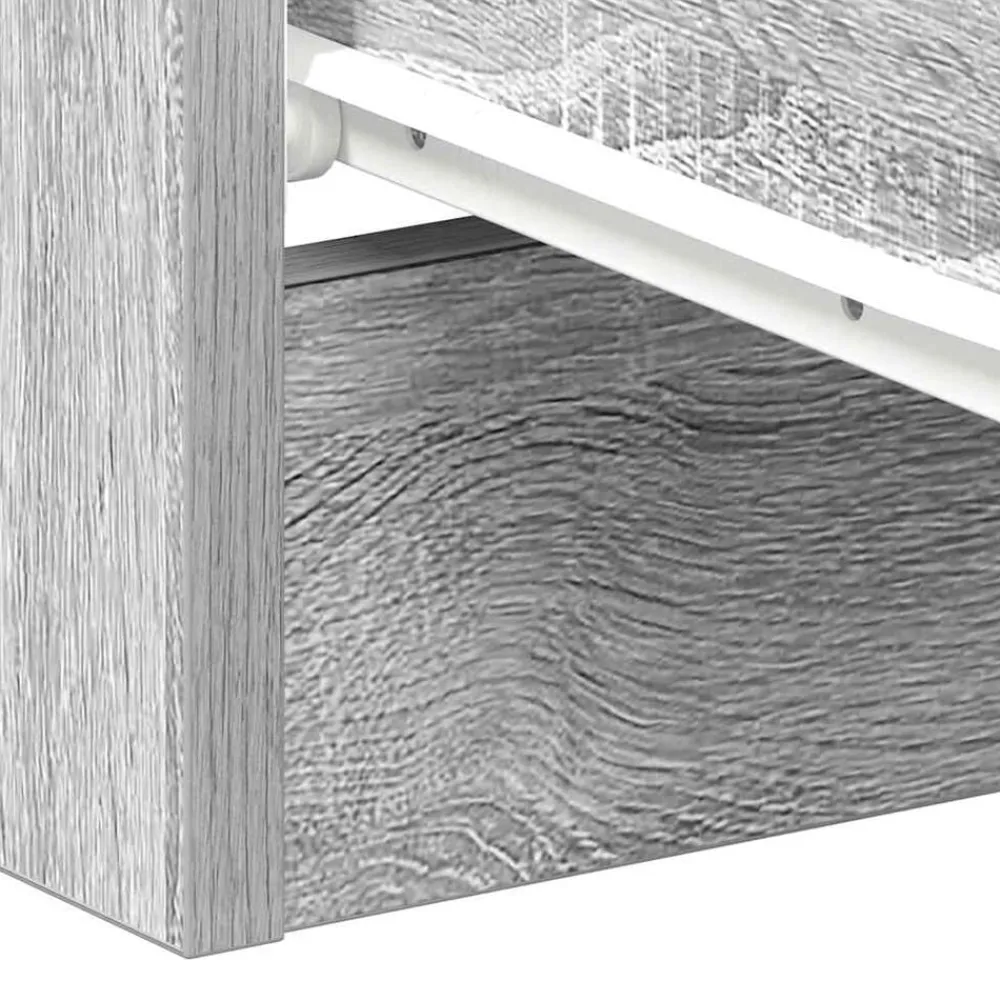 vidaXL Mesita de noche madera contrachapada 38x35x56 cm Gris sonoma Online