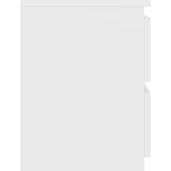 vidaXL Mesita de noche madera contrachapada 30x30x40 cm Blanco Best