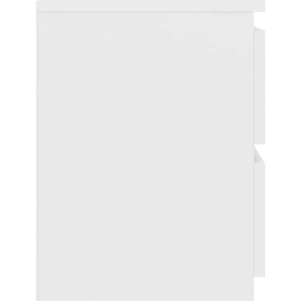 vidaXL Mesita de noche madera contrachapada 30x30x40 cm Blanco Best