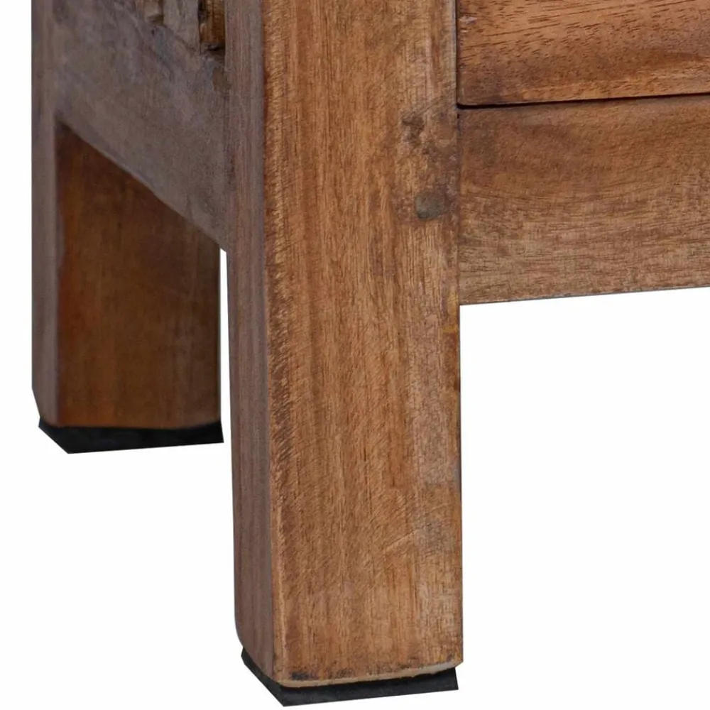 vidaXL Mesita de Noche Marrón 41 x 30 x 50 cm Madera de Caoba Sólida Clearance