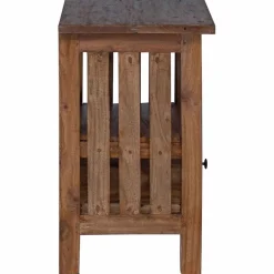 vidaXL Mesita de Noche Marrón 41 x 30 x 50 cm Madera de Caoba Sólida Clearance