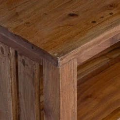 vidaXL Mesita de Noche Marrón 41 x 30 x 50 cm Madera de Caoba Sólida Clearance