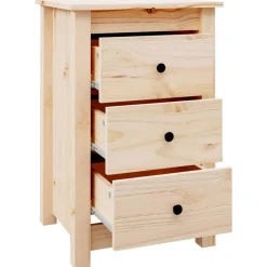 vidaXL Mesas-Mesita de noche madera maciza de pino 40x35x61,5 cm