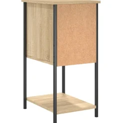 vidaXL Mesita de noche madera de ingeniería 32x42x70 cm Roble Sonoma Online