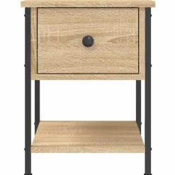 vidaXL Mesas-Mesita de noche madera de ingeniería 34x35,5x45 cm