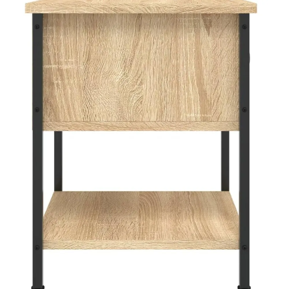 vidaXL Mesas-Mesita de noche madera de ingeniería 34x35,5x45 cm