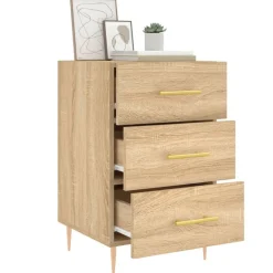 vidaXL Mesita de noche madera de ingeniería 40x40x66 cm Roble Sonoma Outlet