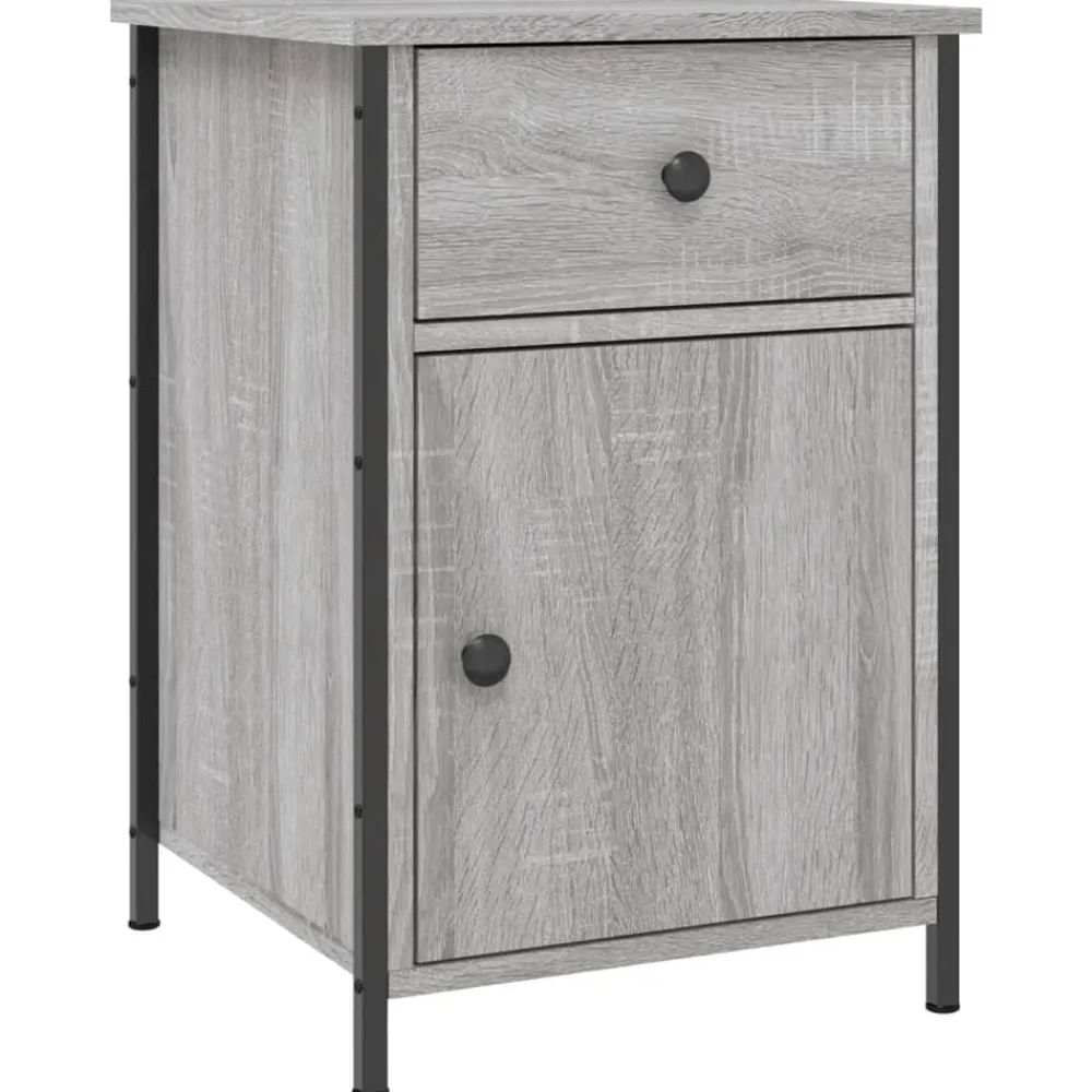 vidaXL Mesita de noche madera contrachapada 40x42x60 cm Gris sonoma Hot