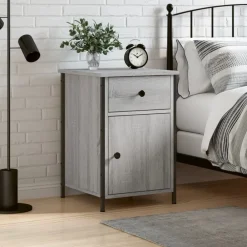 vidaXL Mesita de noche madera contrachapada 40x42x60 cm Gris sonoma Hot