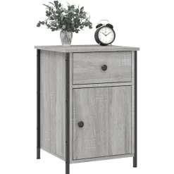 vidaXL Mesita de noche madera contrachapada 40x42x60 cm Gris sonoma Hot