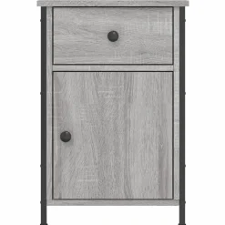 vidaXL Mesita de noche madera contrachapada 40x42x60 cm Gris sonoma Hot