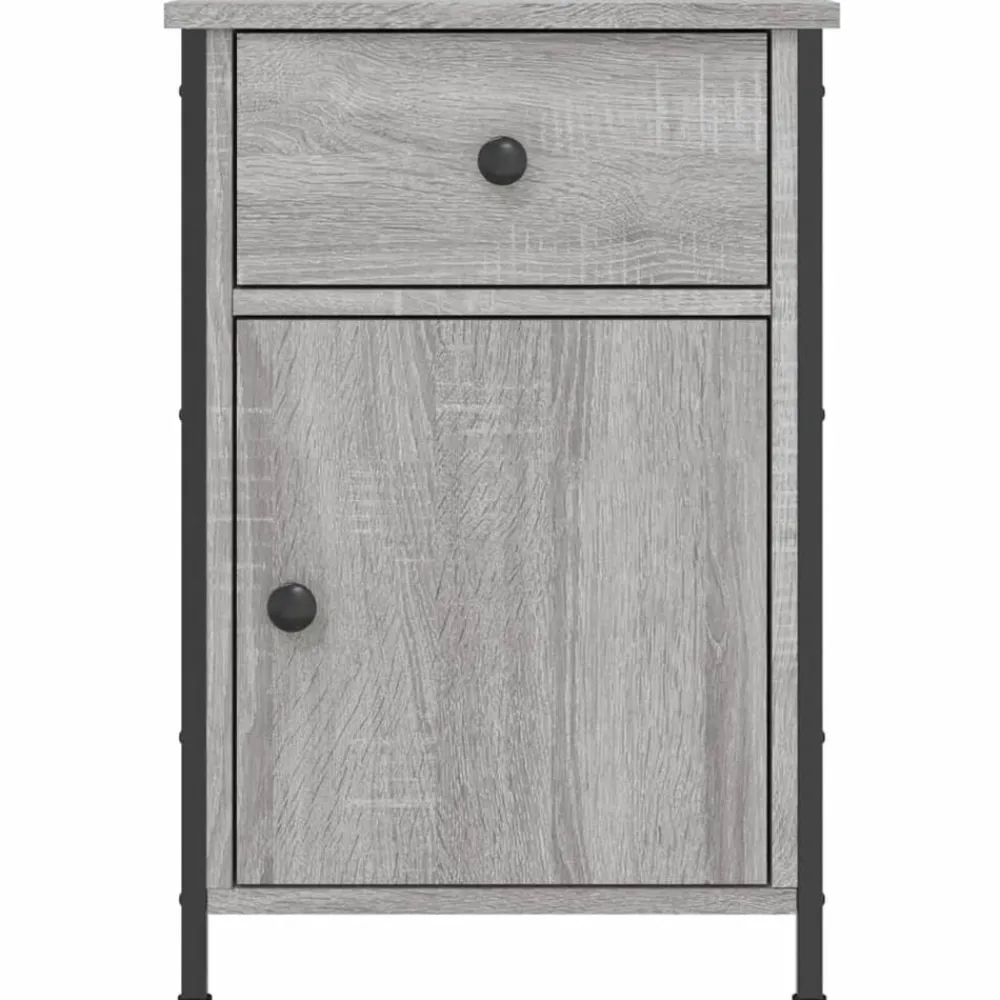 vidaXL Mesita de noche madera contrachapada 40x42x60 cm Gris sonoma Hot