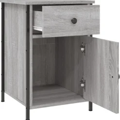 vidaXL Mesita de noche madera contrachapada 40x42x60 cm Gris sonoma Hot