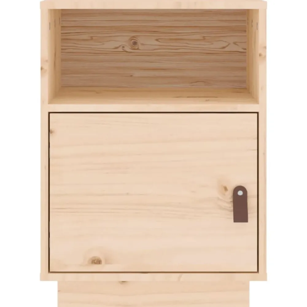 vidaXL Mesita de noche madera maciza de pino 40x34x55 cm Natural Sale