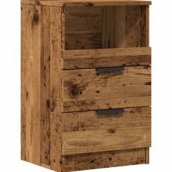 vidaXL Mesita de noche madera de ingeniería envejecida 40x36x65 cm Madera antigua Online