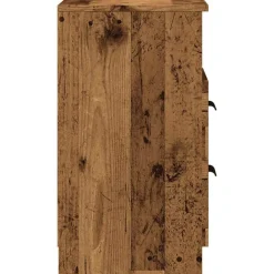 vidaXL Mesita de noche madera de ingeniería envejecida 40x36x65 cm Madera antigua Online