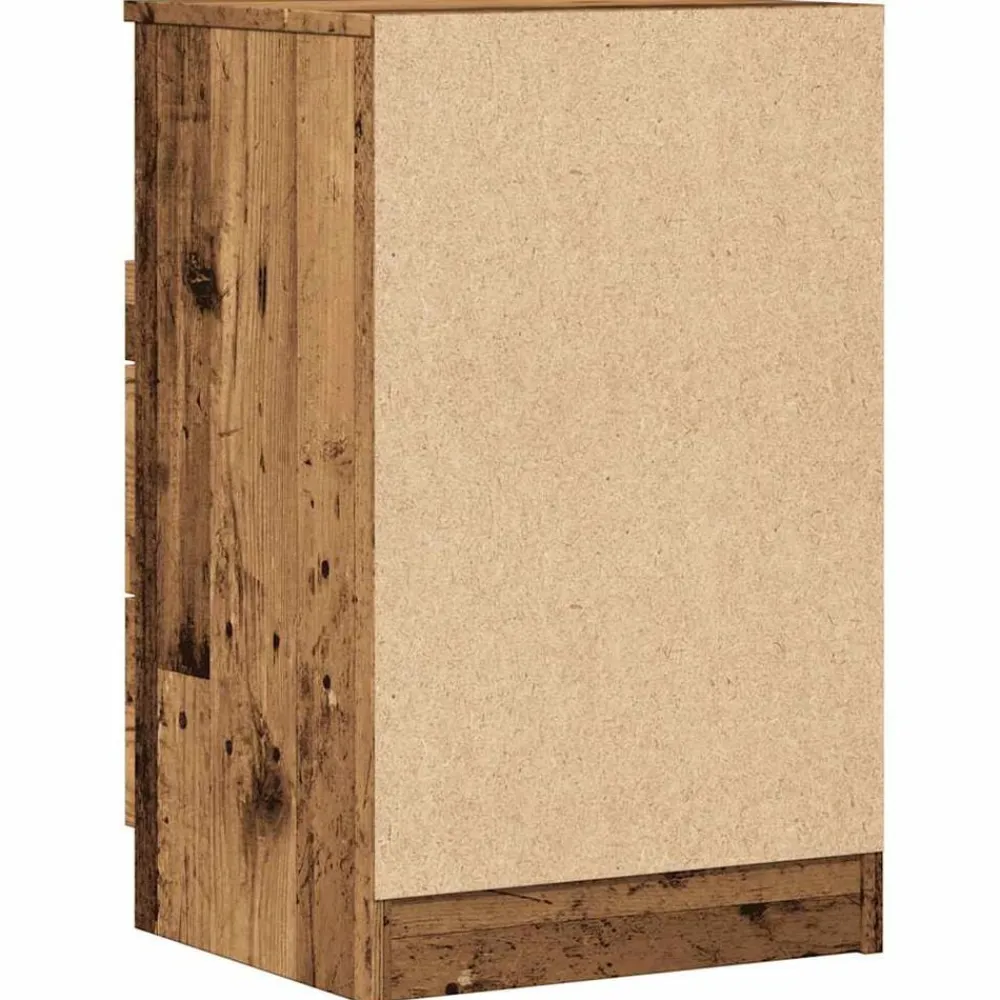 vidaXL Mesita de noche madera de ingeniería envejecida 40x36x65 cm Madera antigua Online