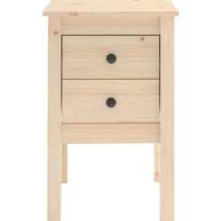 vidaXL Mesita de noche madera maciza de pino 40x35x61,5 cm Marrón