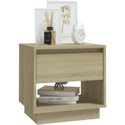 vidaXL Mesas-Mesita de noche madera contrachapada 45x34x44 cm