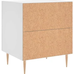 vidaXL Mesita de noche madera de ingeniería 40x35x47,5 cm Blanco Outlet