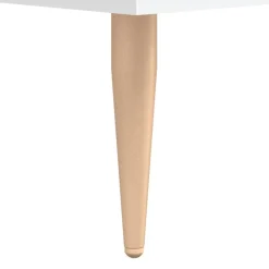 vidaXL Mesita de noche madera de ingeniería 40x35x47,5 cm Blanco Outlet