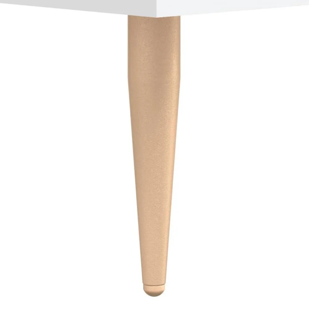 vidaXL Mesita de noche madera de ingeniería 40x35x47,5 cm Blanco Outlet