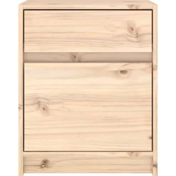vidaXL Mesita de noche madera maciza de pino 40x31x50 cm Natural Clearance