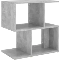 vidaXL Mesas-Mesita de noche madera de ingeniería gris hormigón 50x30x51,5cm