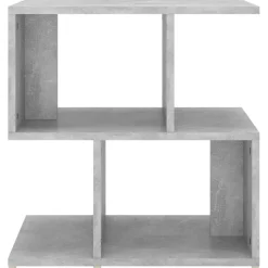 vidaXL Mesas-Mesita de noche madera de ingeniería gris hormigón 50x30x51,5cm