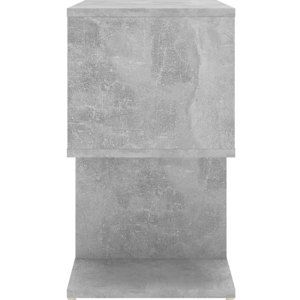 vidaXL Mesas-Mesita de noche madera de ingeniería gris hormigón 50x30x51,5cm