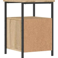 vidaXL Mesas-Mesita de noche madera de ingeniería 34x35,5x50 cm