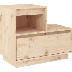 vidaXL Mesas-Mesita de noche madera maciza de pino 60x34x51 cm