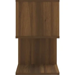 vidaXL Mesas-Mesita de noche madera contrachapada marrón roble 50x30x51,5cm