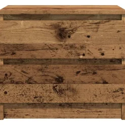 vidaXL Mesita de noche madera de ingeniería envejecida 50x40x43.5 cm Madera antigua Best