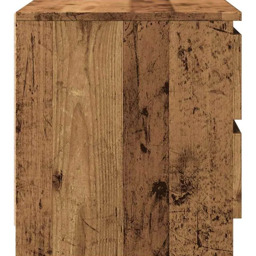 vidaXL Mesita de noche madera de ingeniería envejecida 50x40x43.5 cm Madera antigua Best