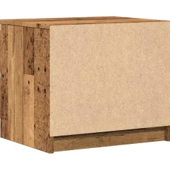 vidaXL Mesita de noche madera de ingeniería envejecida 50x40x43.5 cm Madera antigua Best