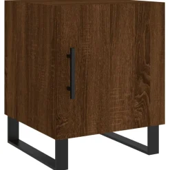 vidaXL Mesas-Mesita de noche madera de ingeniería marrón roble 40x40x50 cm