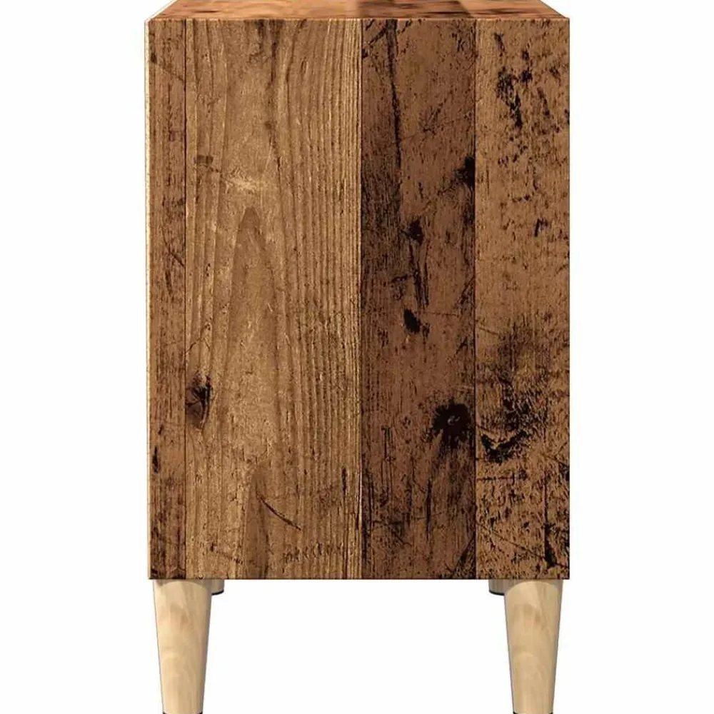 vidaXL Mesita de noche madera de ingeniería envejecida 40x30x50 cm Madera antigua Best