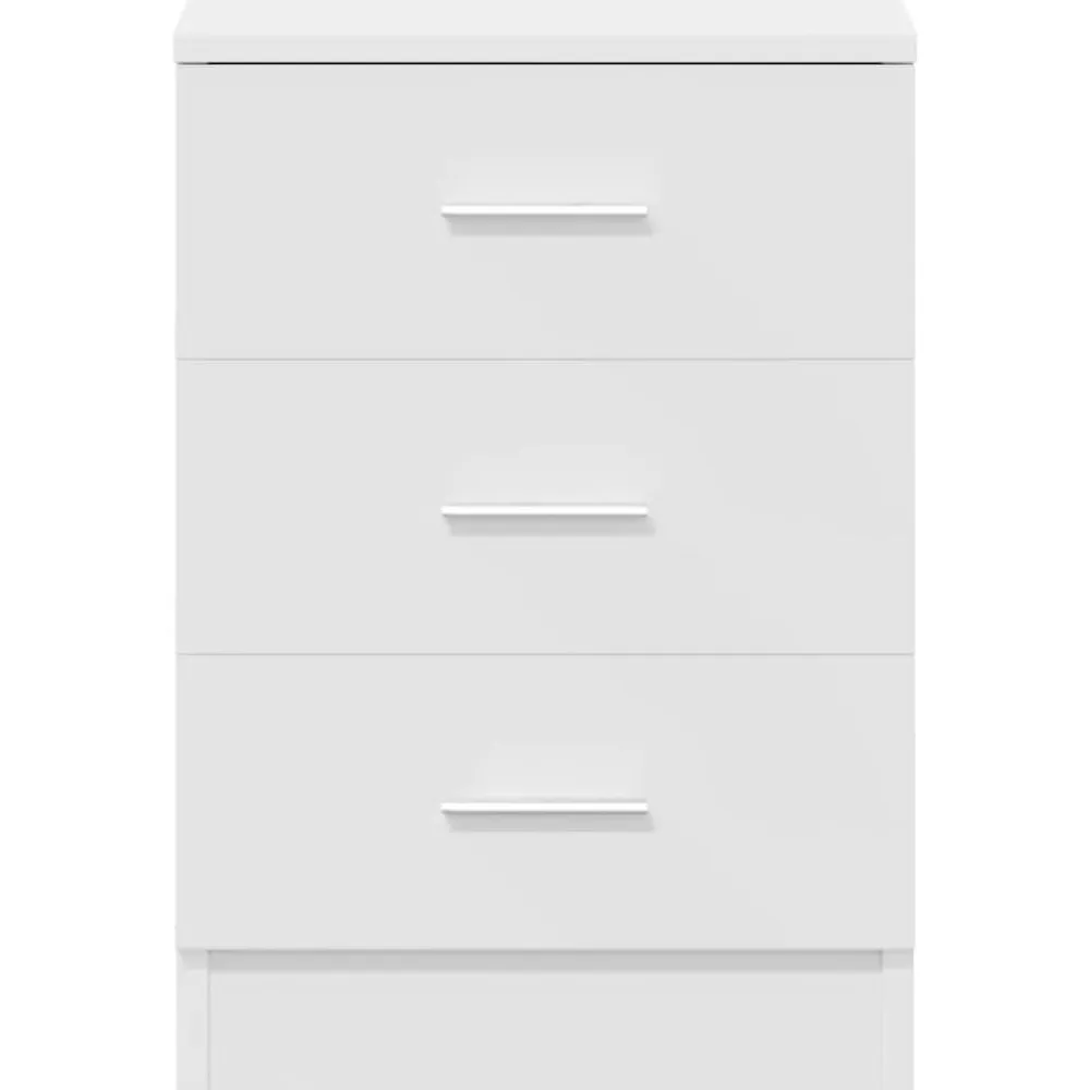 vidaXL Mesita de noche madera contrachapada 38x35x56 cm Blanco Best