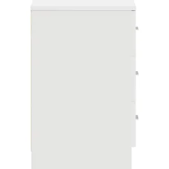vidaXL Mesita de noche madera contrachapada 38x35x56 cm Blanco Best
