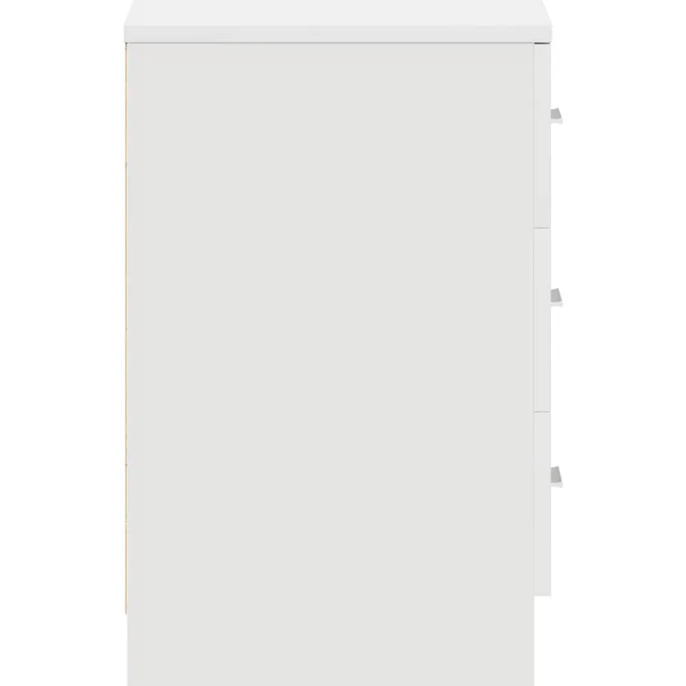 vidaXL Mesita de noche madera contrachapada 38x35x56 cm Blanco Best